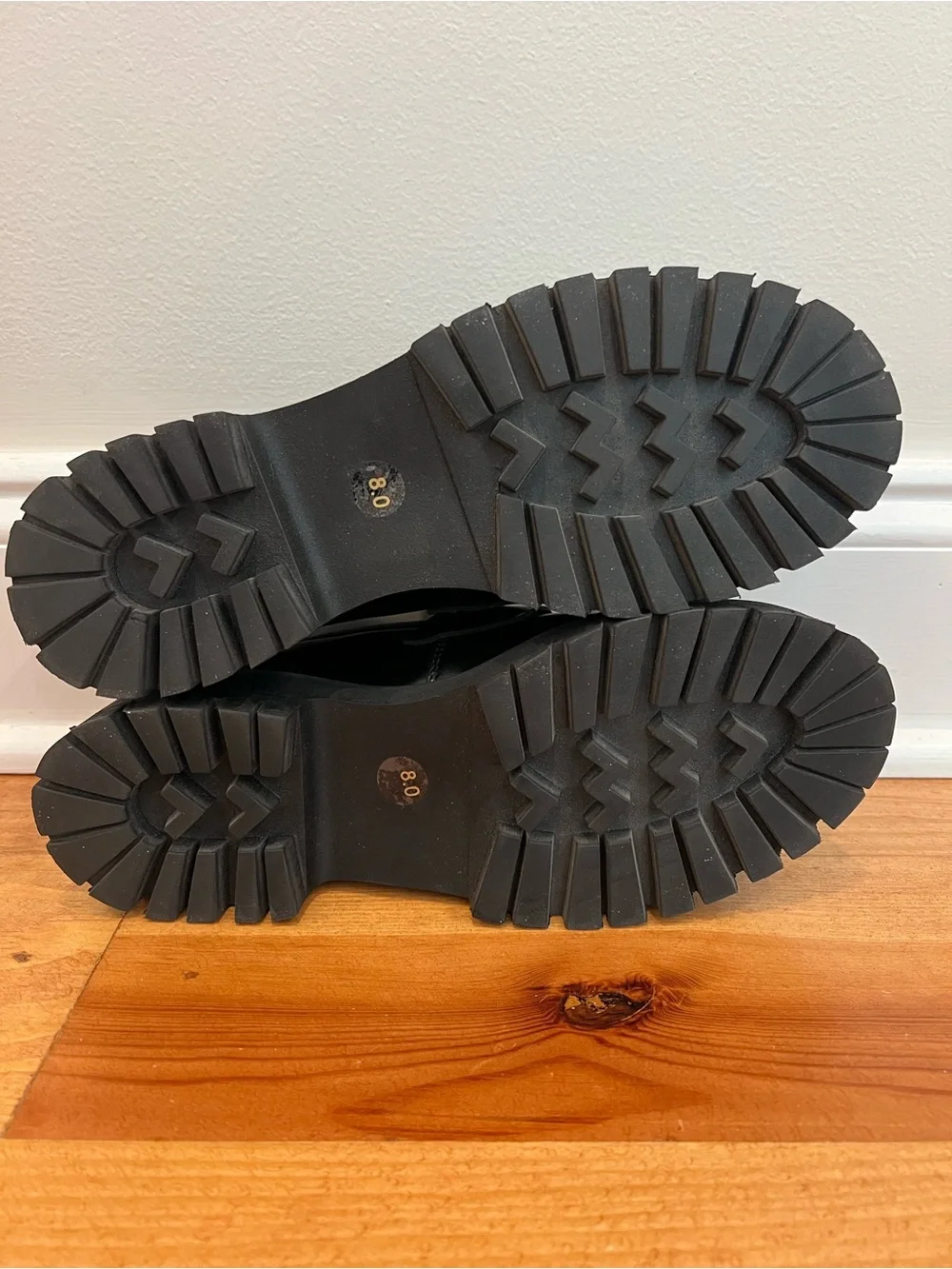 Steve Madden Lando Shoes Womens 8M Black Leather Chunky Lug Horsebit Loafers NEW
